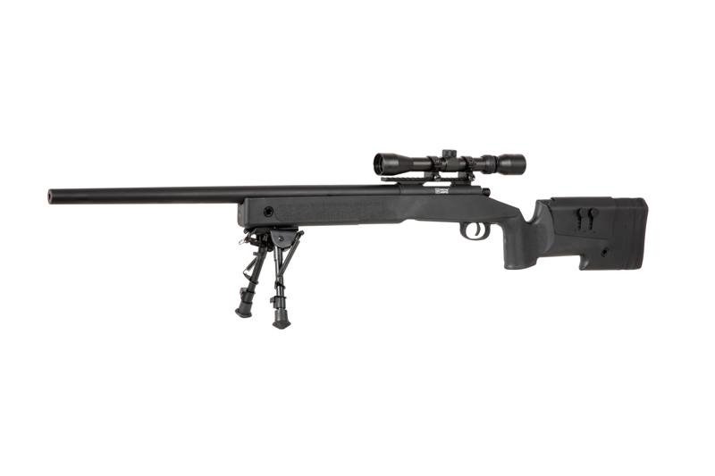 Karabin snajperski ASG Specna Arms SA-S02 CORE z lunetą i dwójnogiem - Black
