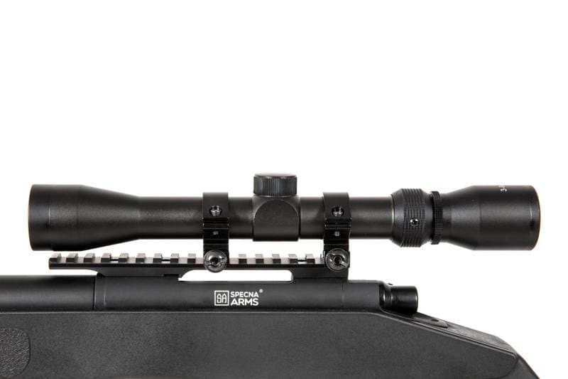 Karabin snajperski ASG Specna Arms SA-S02 CORE z lunetą i dwójnogiem - Black
