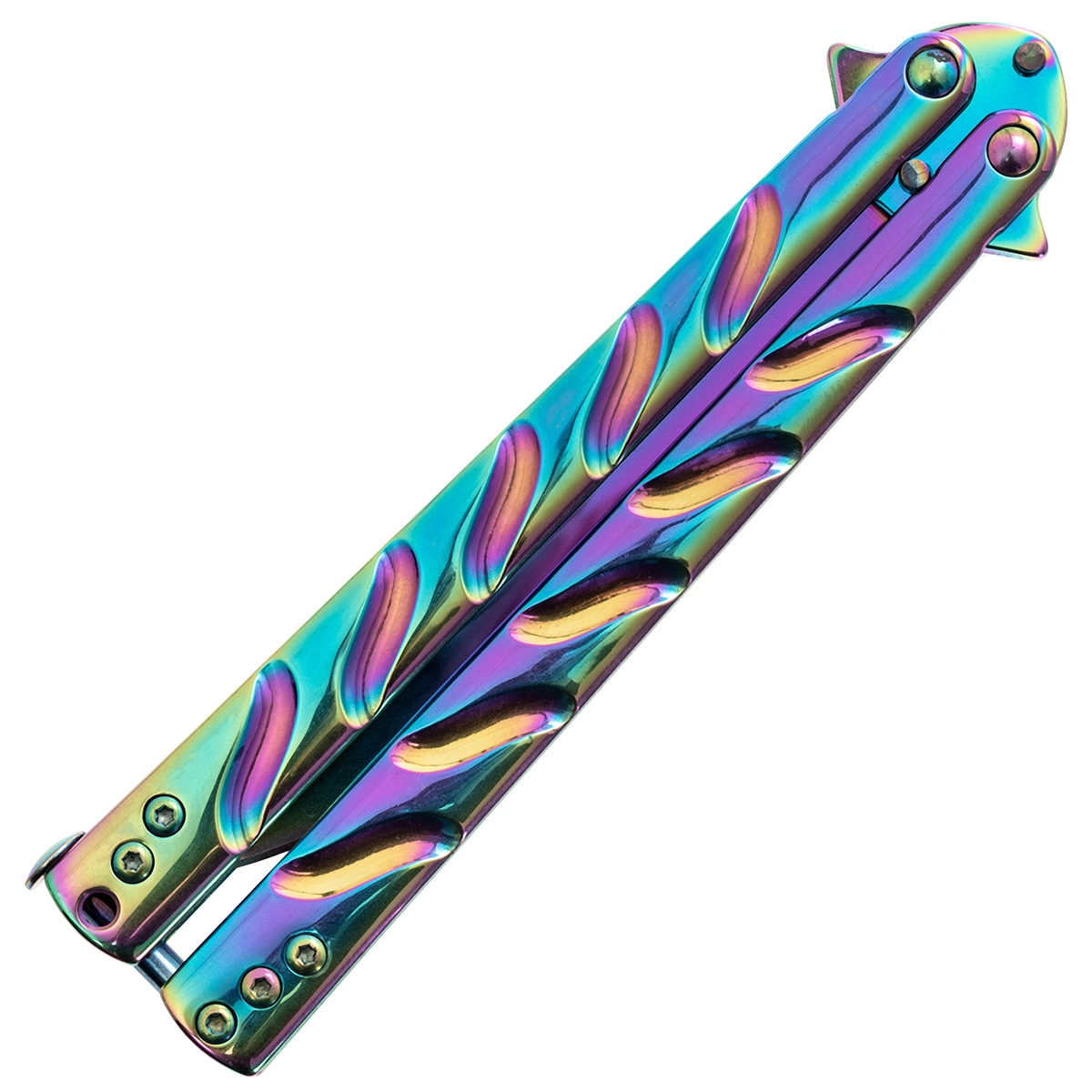 Складаний ніж-метелик Boker Magnum Balisong Rainbow
