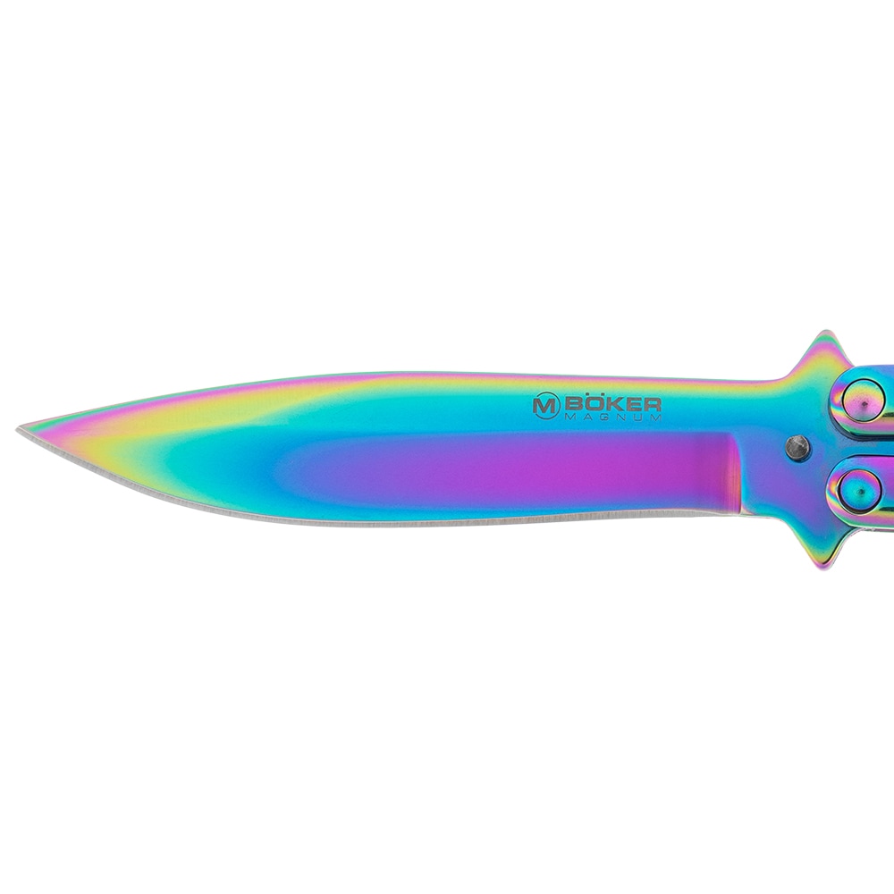 Складаний ніж-метелик Boker Magnum Balisong Rainbow