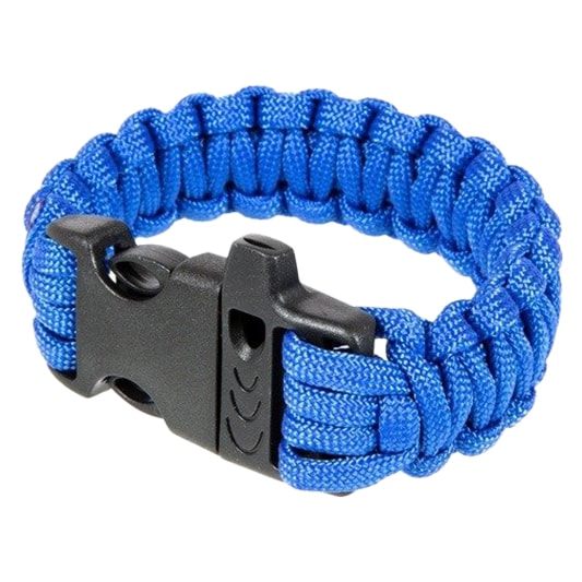 Bransoletka Paracord Element klamra z gwizdkiem - Blue