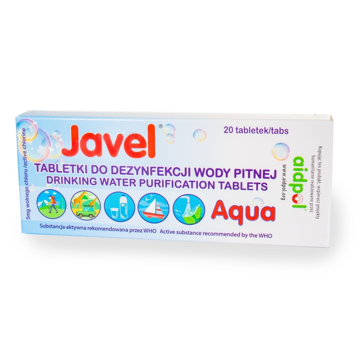 Джавел Аква таблетки для очищення води - 20 шт.