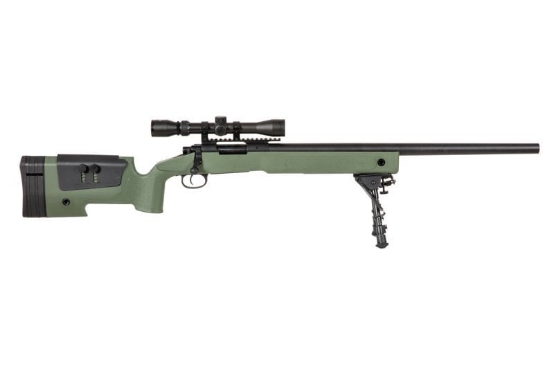 Karabin snajperski ASG Specna Arms SA-S02 CORE z lunetą i dwójnogiem - 
Olive