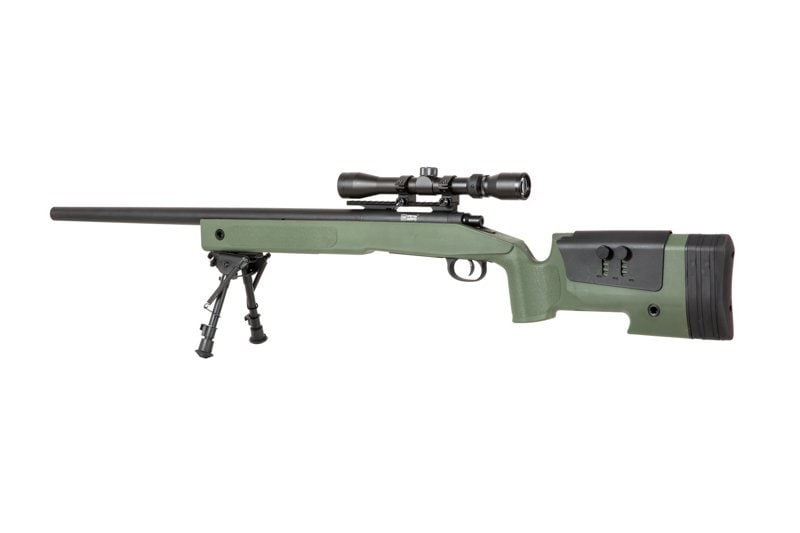 Karabin snajperski ASG Specna Arms SA-S02 CORE z lunetą i dwójnogiem - 
Olive