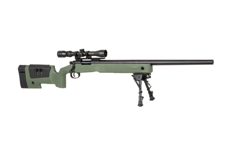 Karabin snajperski ASG Specna Arms SA-S02 CORE z lunetą i dwójnogiem - 
Olive