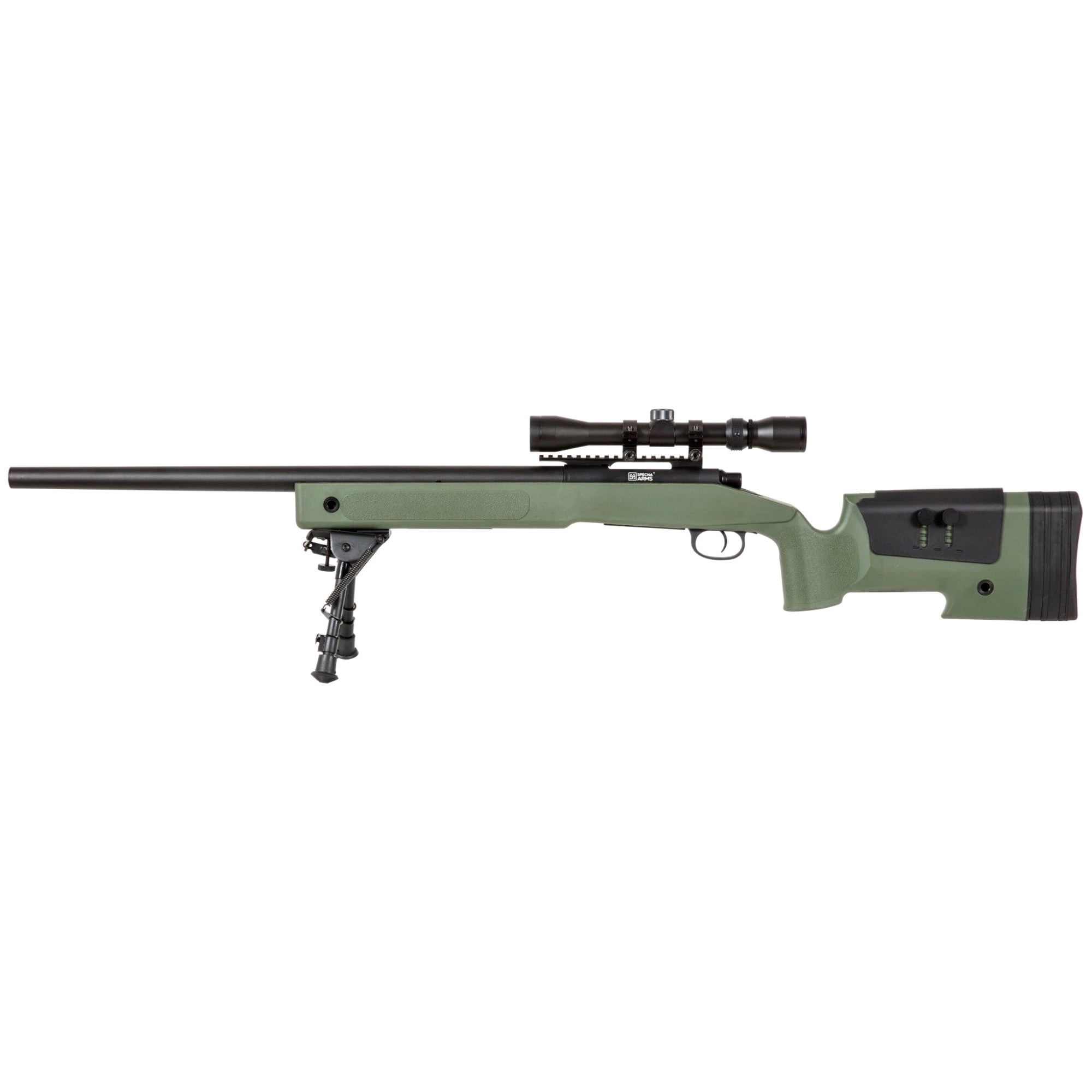 Karabin snajperski ASG Specna Arms SA-S02 CORE z lunetą i dwójnogiem - 
Olive