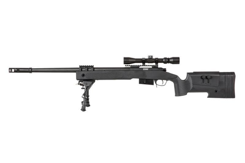 Karabin snajperski ASG Specna Arms SA-S03 CORE z lunetą i dwójnogiem - czarny