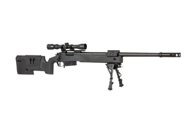 Karabin snajperski ASG Specna Arms SA-S03 CORE z lunetą i dwójnogiem - czarny