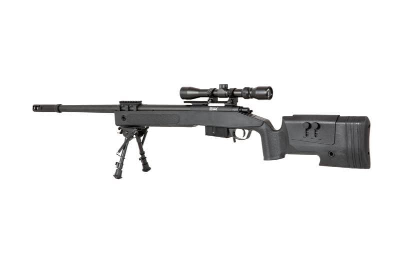 Karabin snajperski ASG Specna Arms SA-S03 CORE z lunetą i dwójnogiem - czarny