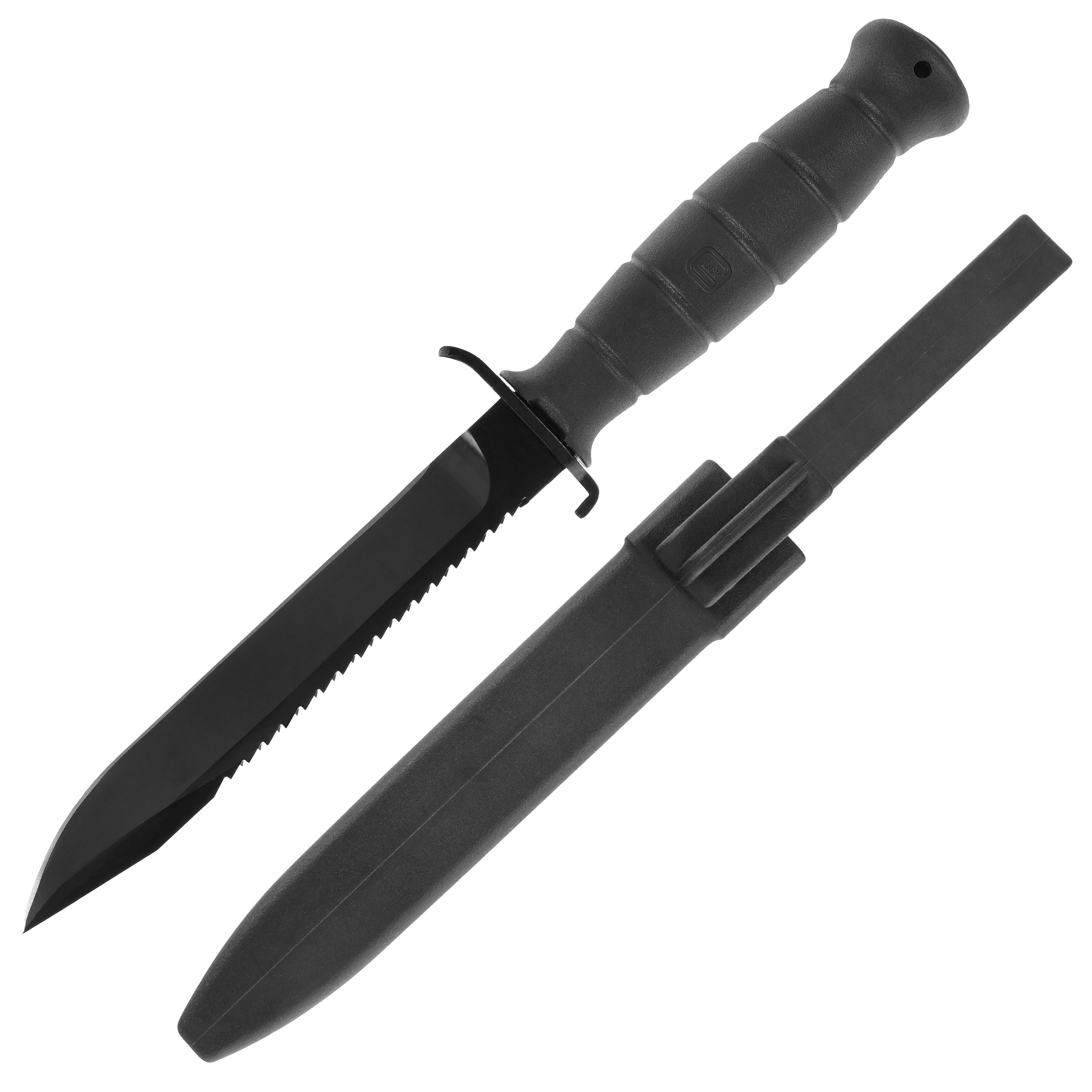 Військовий ніж Glock FM81 Black з пилкою