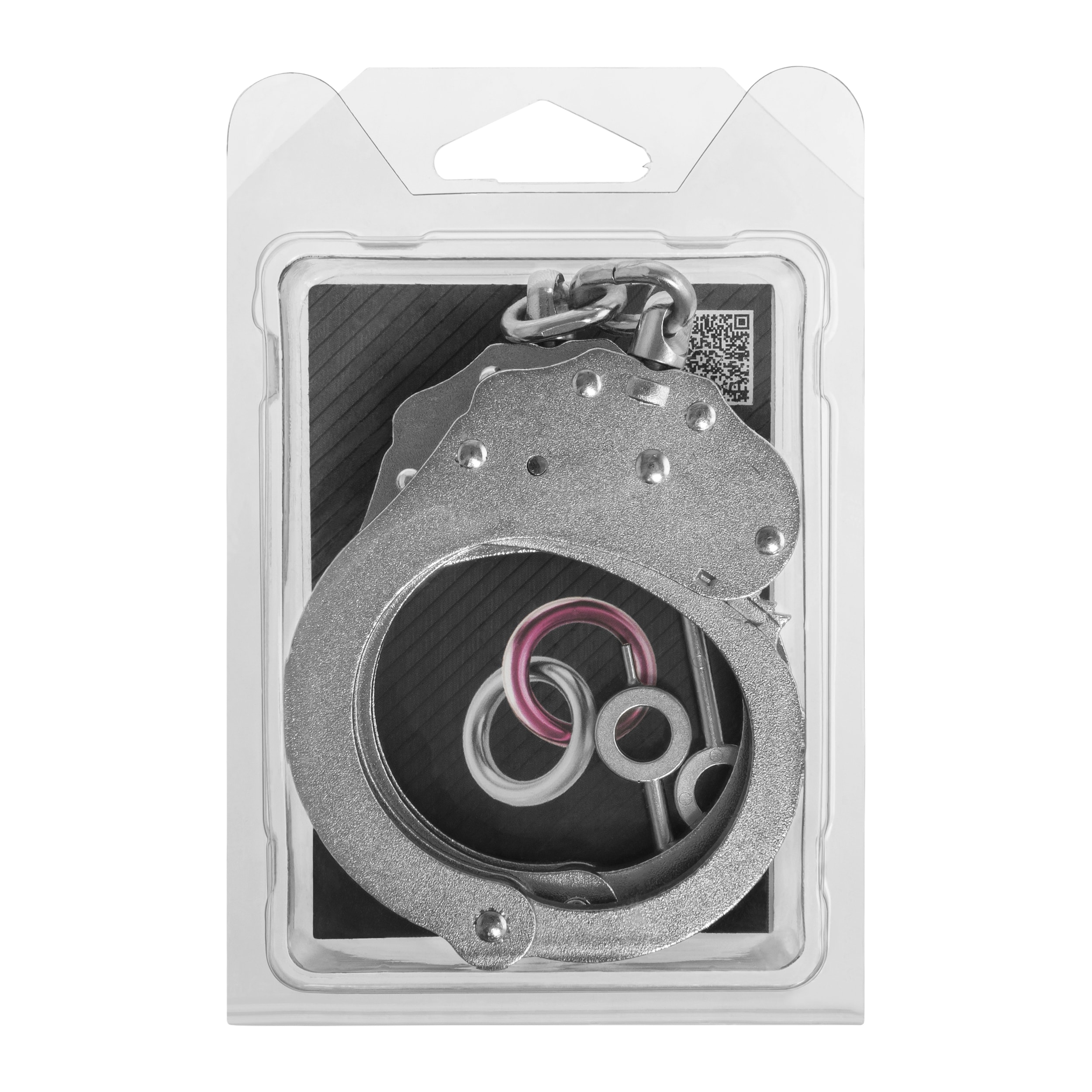 Kajdanki łańcuszkowe Alcyon Chain Steel Single Sided Double Lock - Srebrne