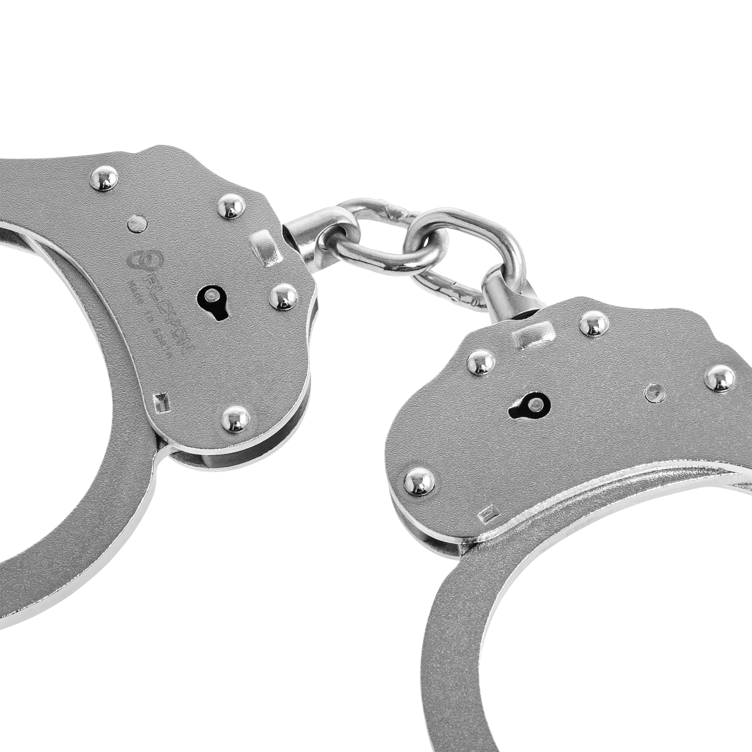 Kajdanki łańcuszkowe Alcyon Chain Steel Single Sided Double Lock - Srebrne