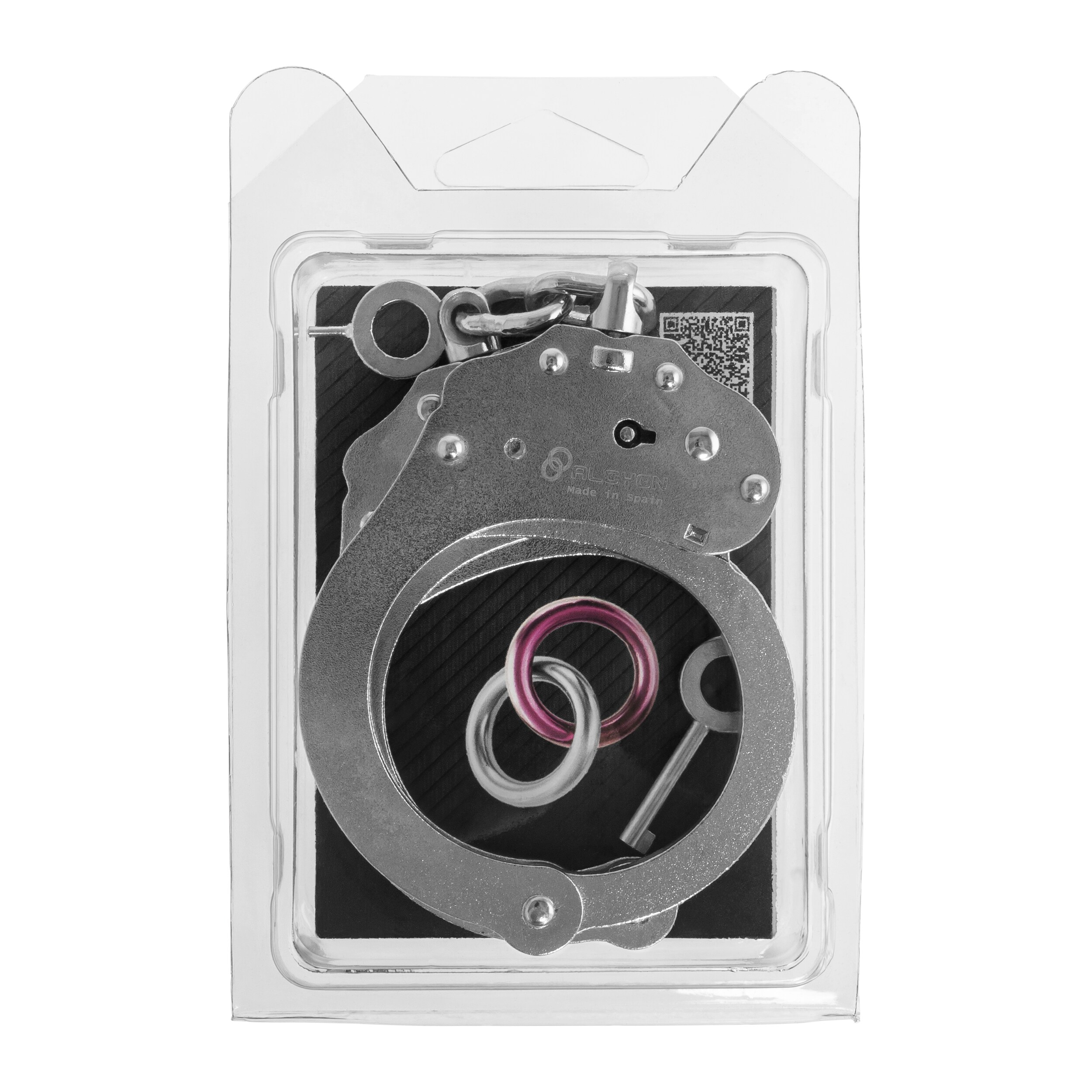 Kajdanki łańcuszkowe Alcyon Chain Steel Double Sided Double Lock - Srebrne