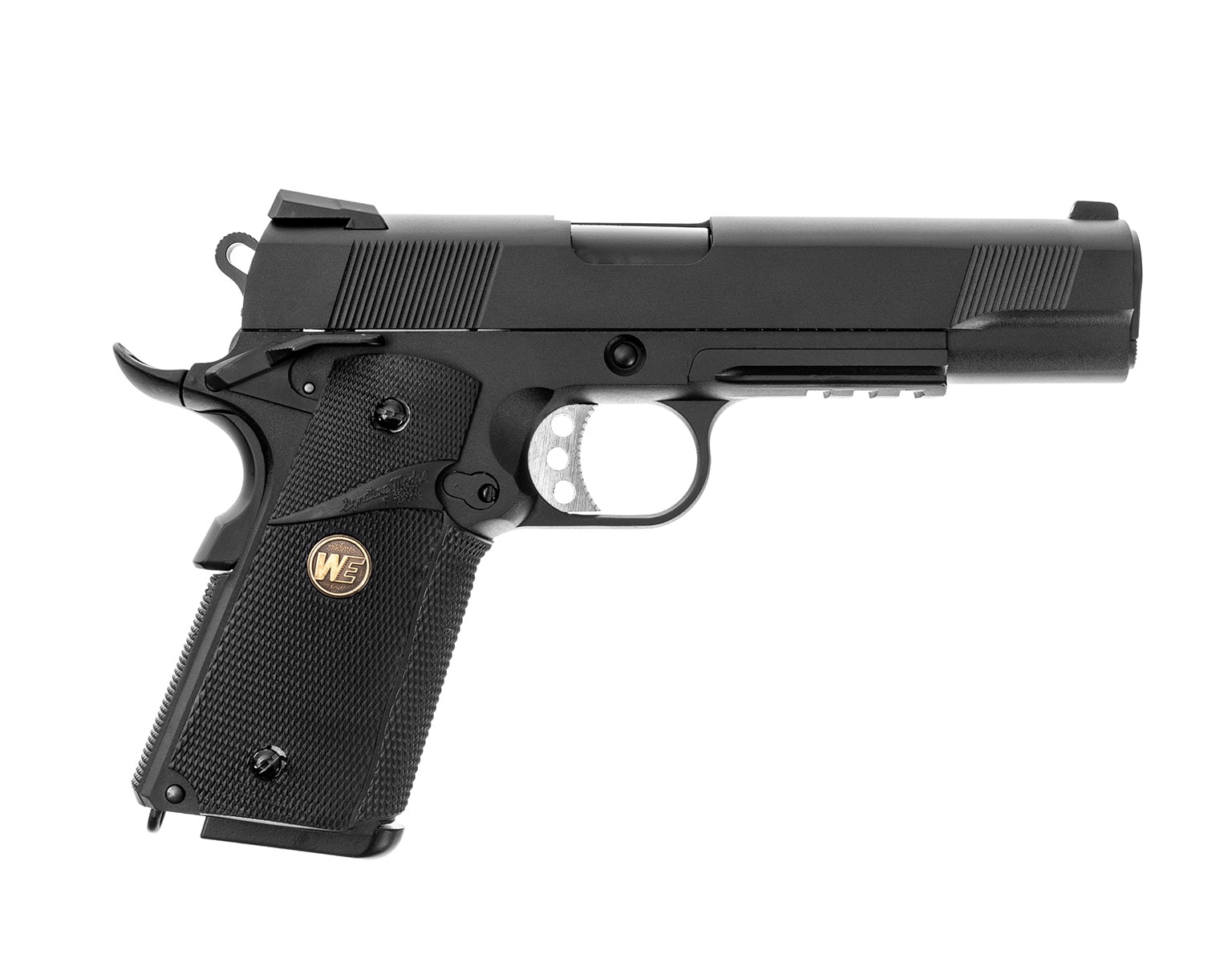 Пістолет GBB WE 1911 MEU з рейкою - чорний