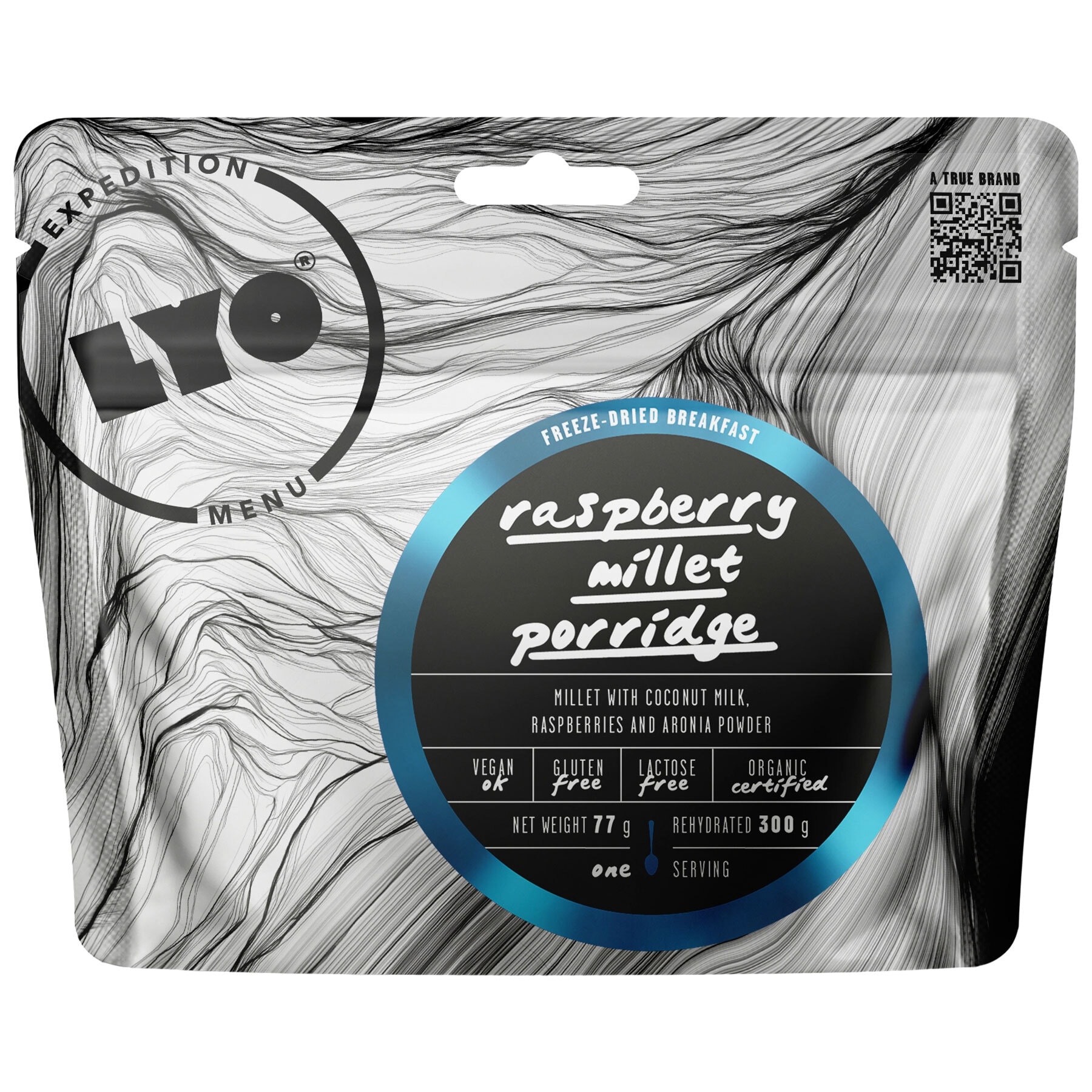 Żywność liofilizowana LYOFOOD Eko Jaglanka na mleku kokosowym z malinami i aronią