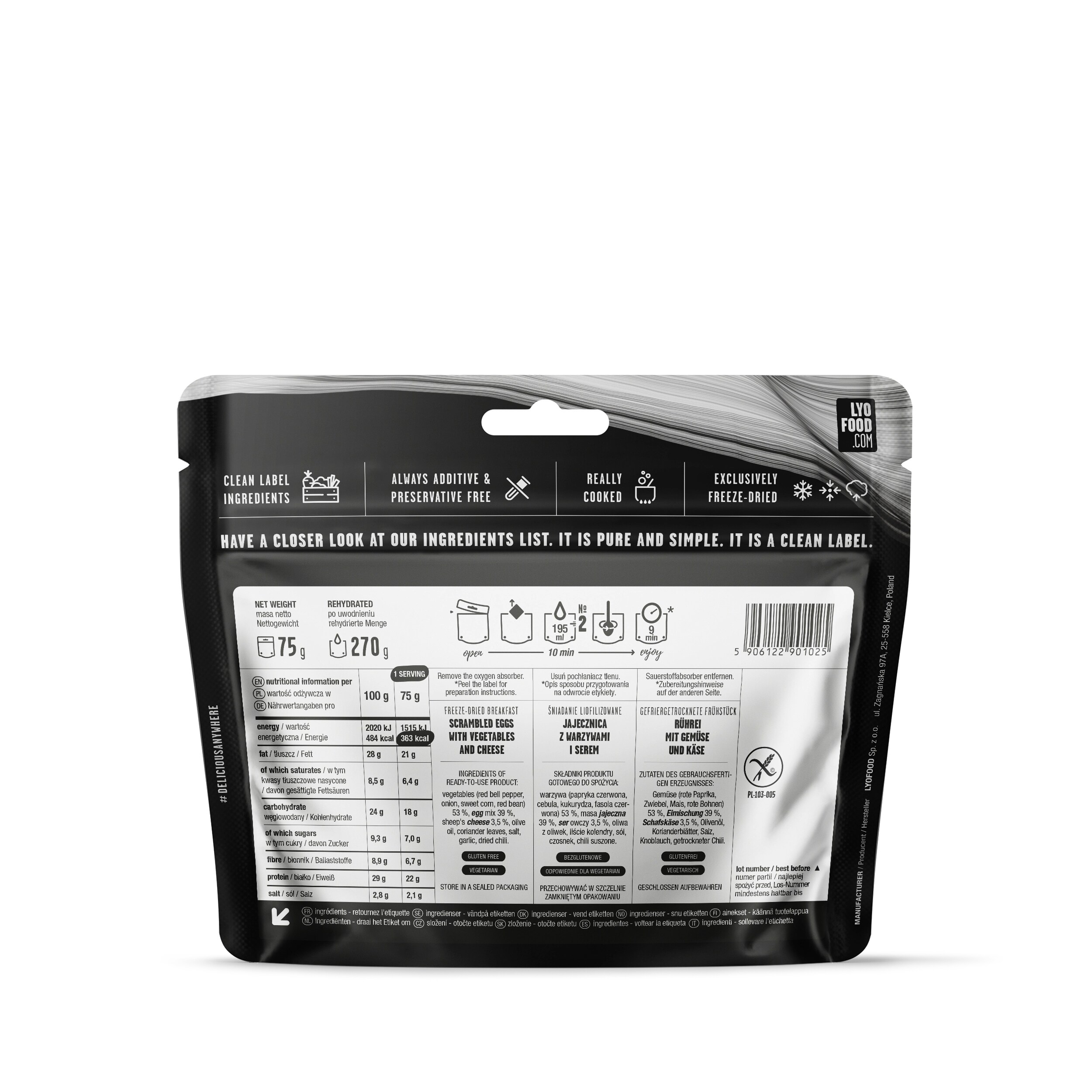Żywność liofilizowana LYOFOOD Jajecznica meksykańska 270 g