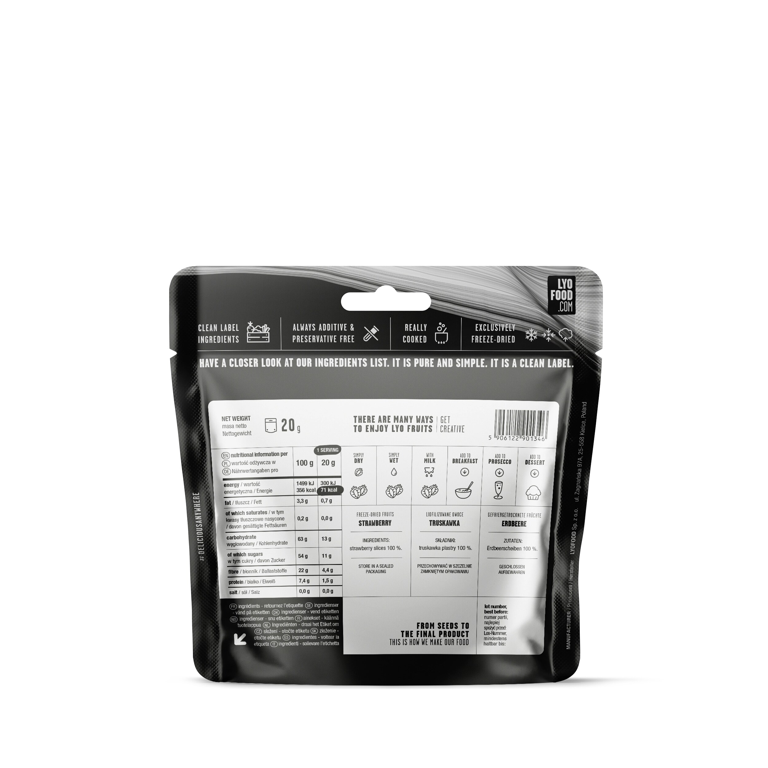 Żywność liofilizowana LYOFOOD Truskawka 20 g