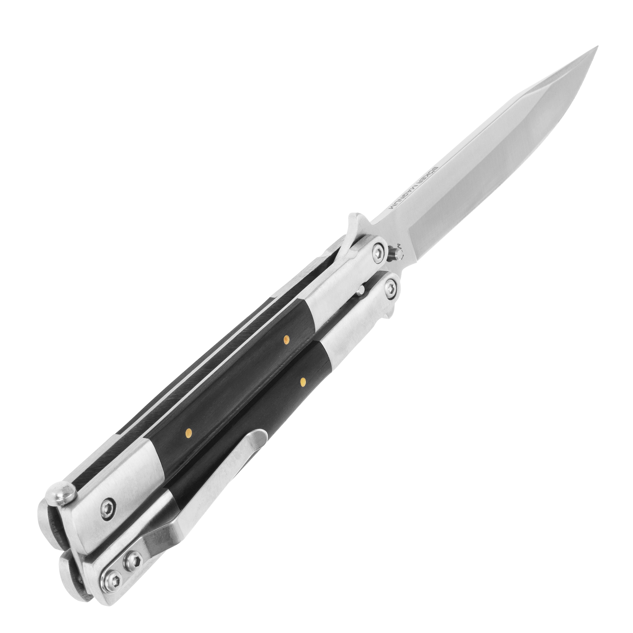 Nóż składany motylek Boker Magnum Balisong Wood