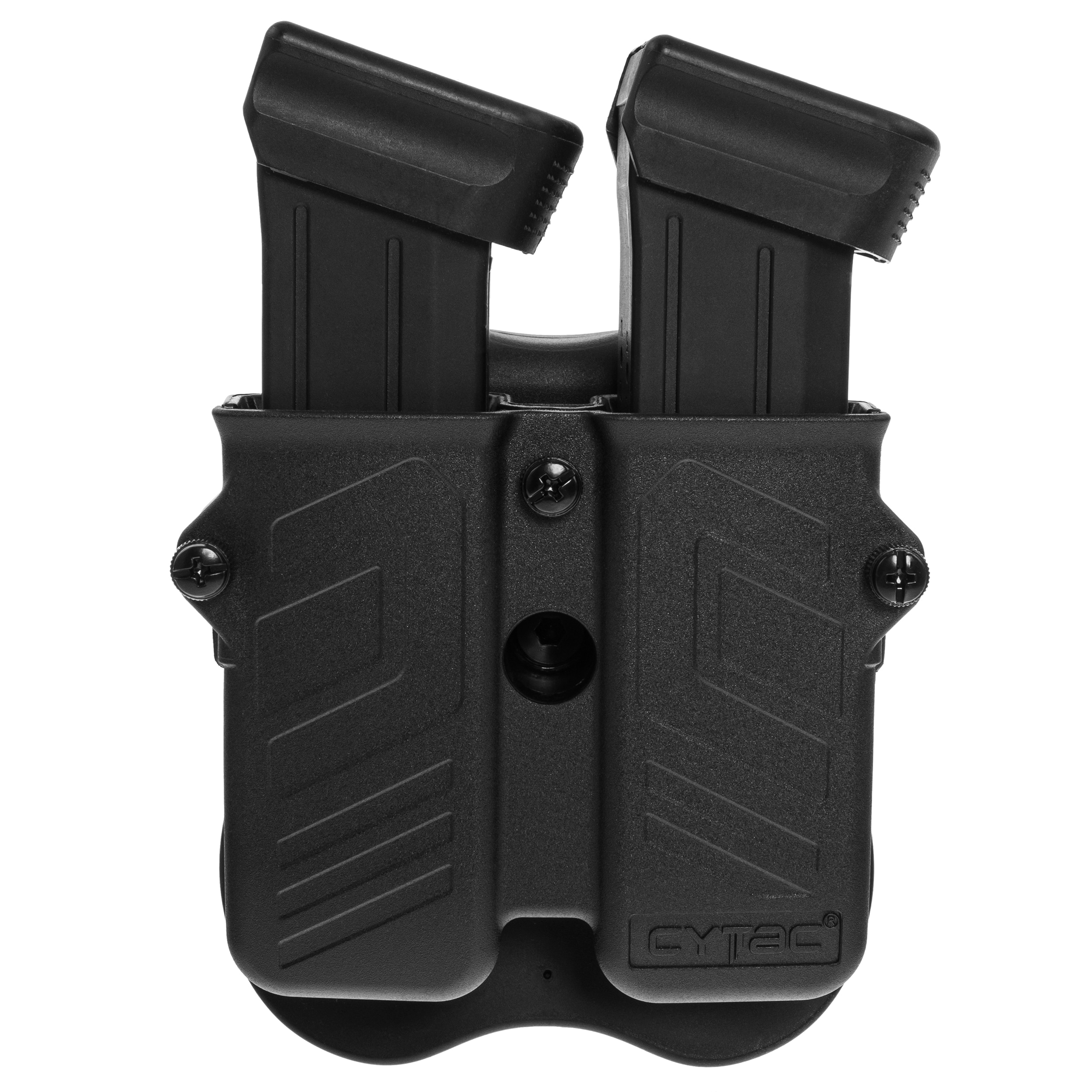 Ładownica uniwersalna Cytac podwójna na mniejsze magazynki z płetwą - Black