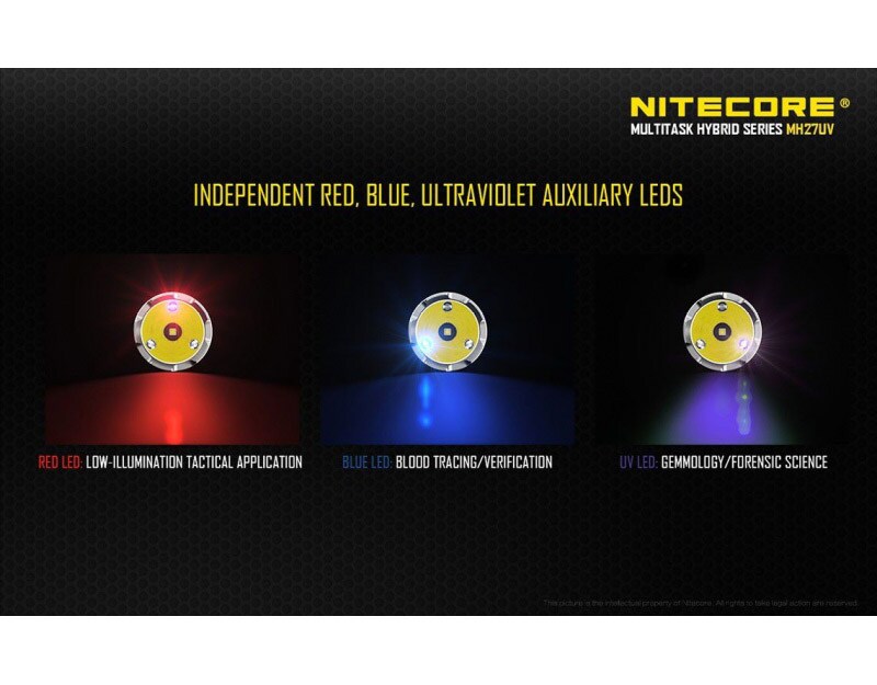 Latarka Nitecore MH27UV - 1000 lumenów