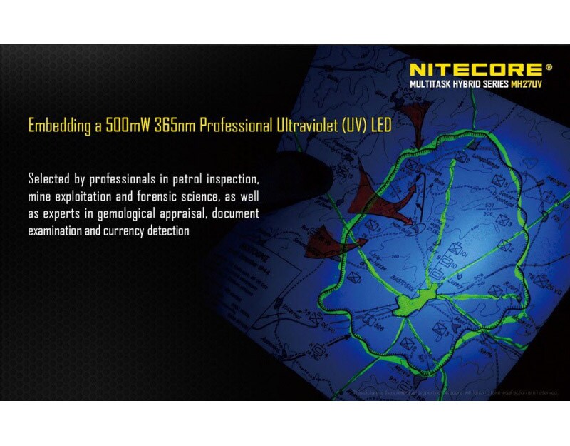 Latarka Nitecore MH27UV - 1000 lumenów