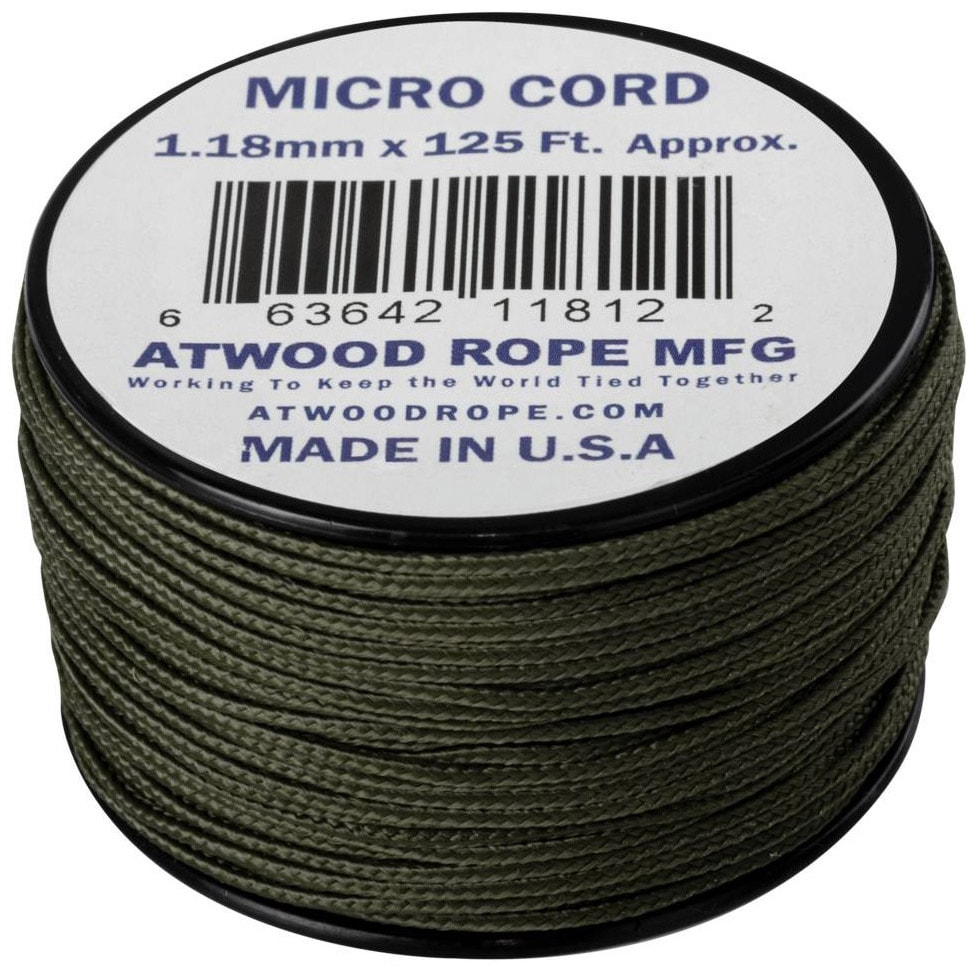 Linka Atwood Rope MFG Micro Cord 38 m - Olive Drab