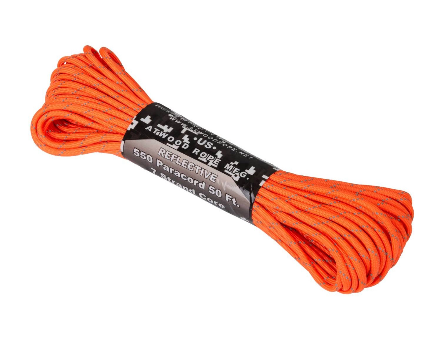 Linka Atwood Rope MFG 550 Paracord Reflective 15 m - Pomarańczowa