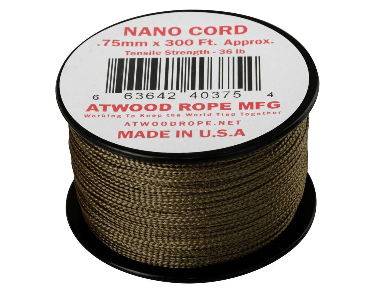 Linka Atwood Rope MFG Nano Cord 91 m - Coyote