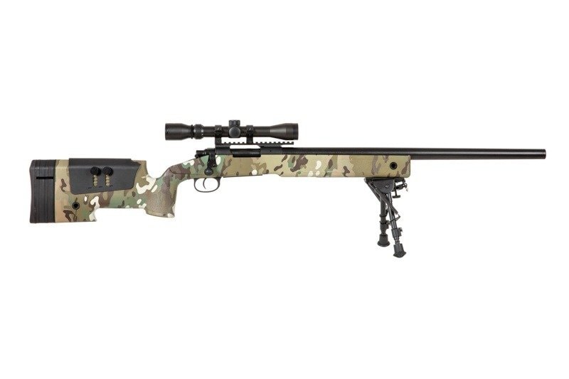 Снайперська гвинтівка ASG Specna Arms SA-S02 CORE з оптичним прицілом і сошкою - MultiCam