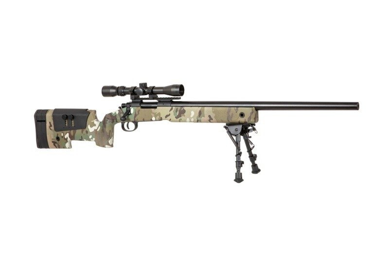 Снайперська гвинтівка ASG Specna Arms SA-S02 CORE з оптичним прицілом і сошкою - MultiCam