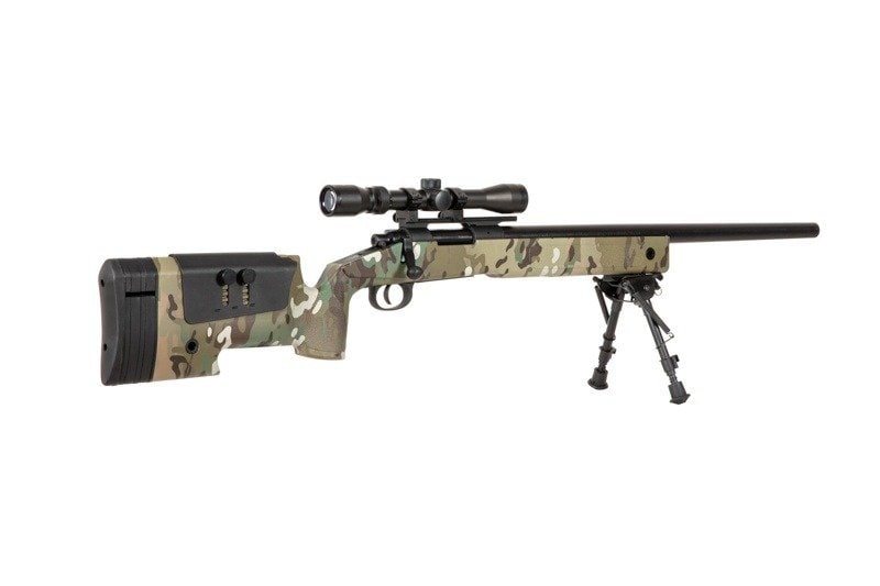 Снайперська гвинтівка ASG Specna Arms SA-S02 CORE з оптичним прицілом і сошкою - MultiCam