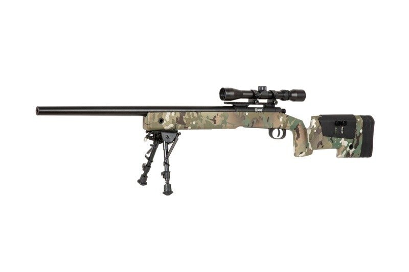 Снайперська гвинтівка ASG Specna Arms SA-S02 CORE з оптичним прицілом і сошкою - MultiCam