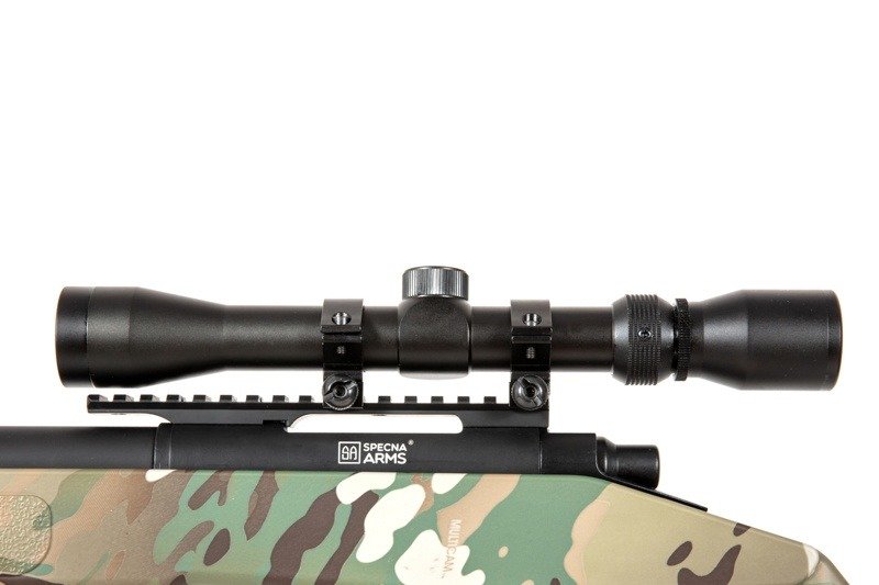 Снайперська гвинтівка ASG Specna Arms SA-S02 CORE з оптичним прицілом і сошкою - MultiCam