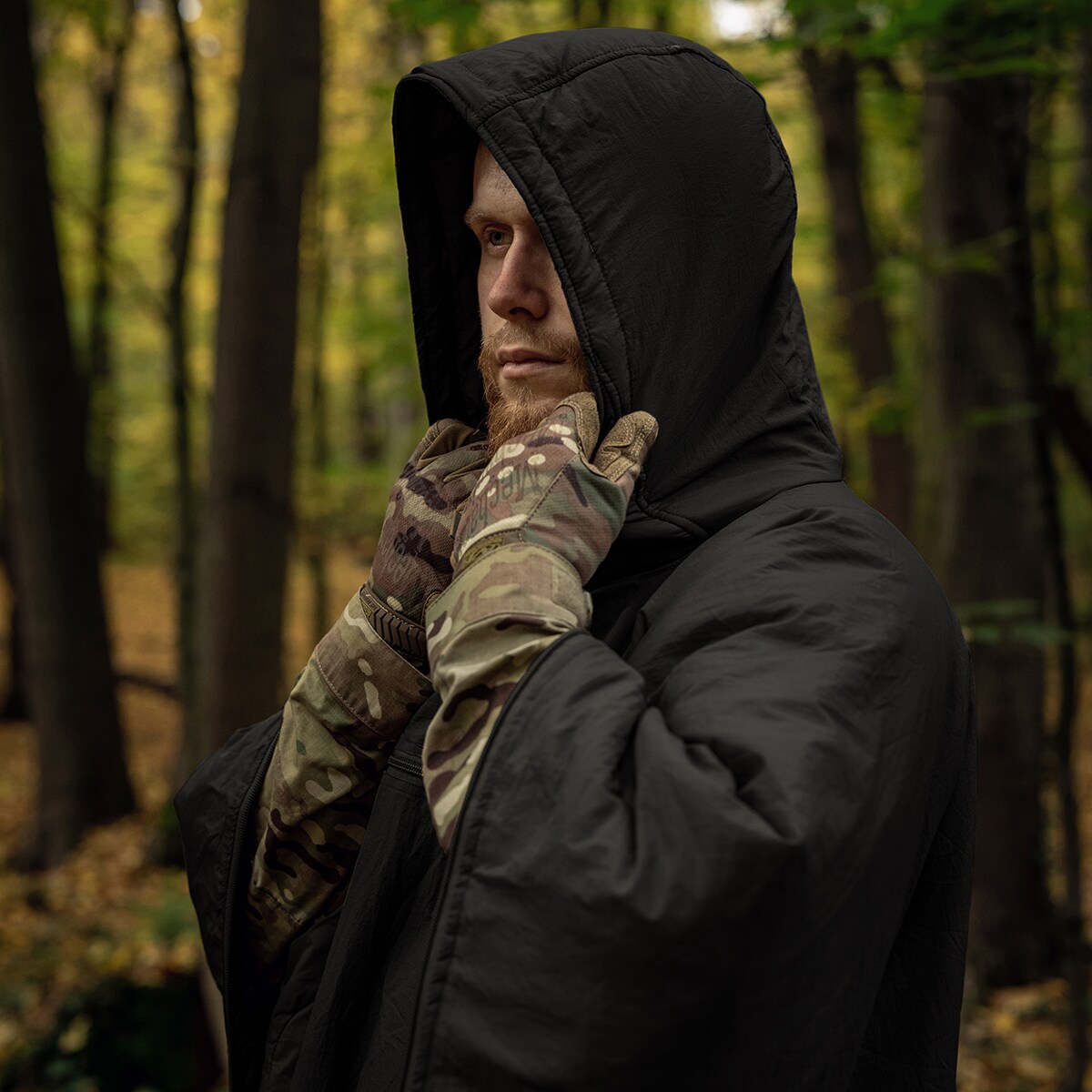 Ponczo Helikon Swagman Roll Climashield Apex z funkcją śpiwora - Black