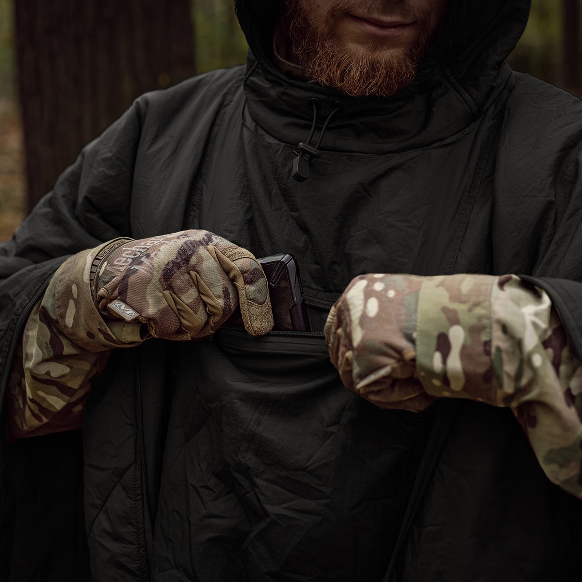 Ponczo Helikon-Tex Swagman Roll Climashield Apex z funkcją śpiwora - Black
