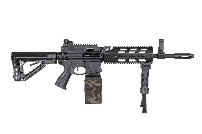 Пістолет-кулемет AEG G&G CM16 LMG Stealth - чорний 