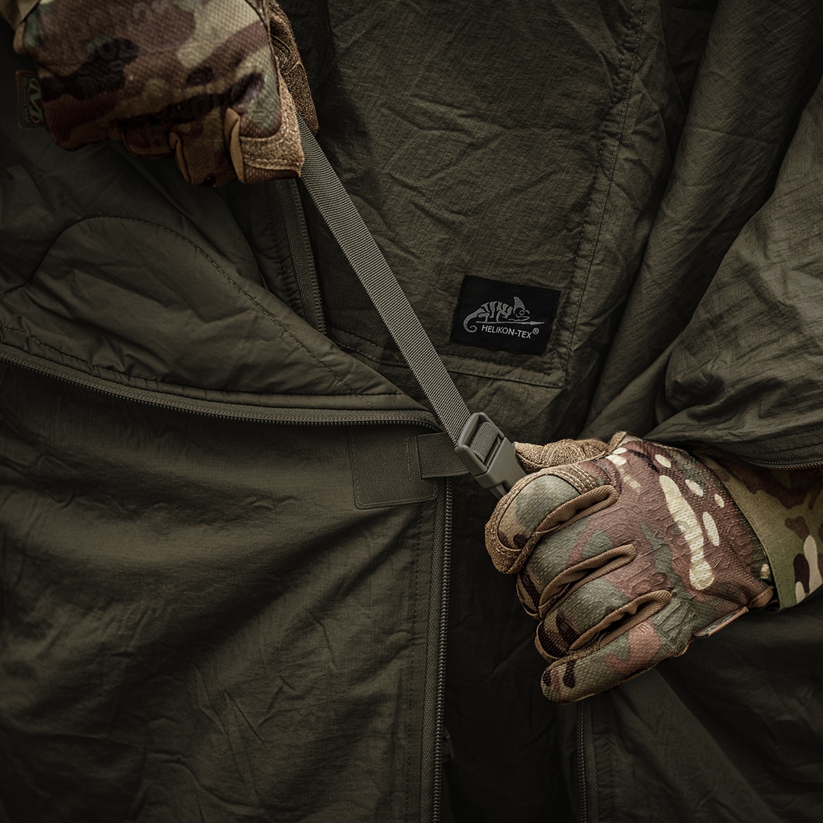 Ponczo Helikon-Tex Swagman Roll Climashield Apex z funkcją śpiwora - Taiga Green