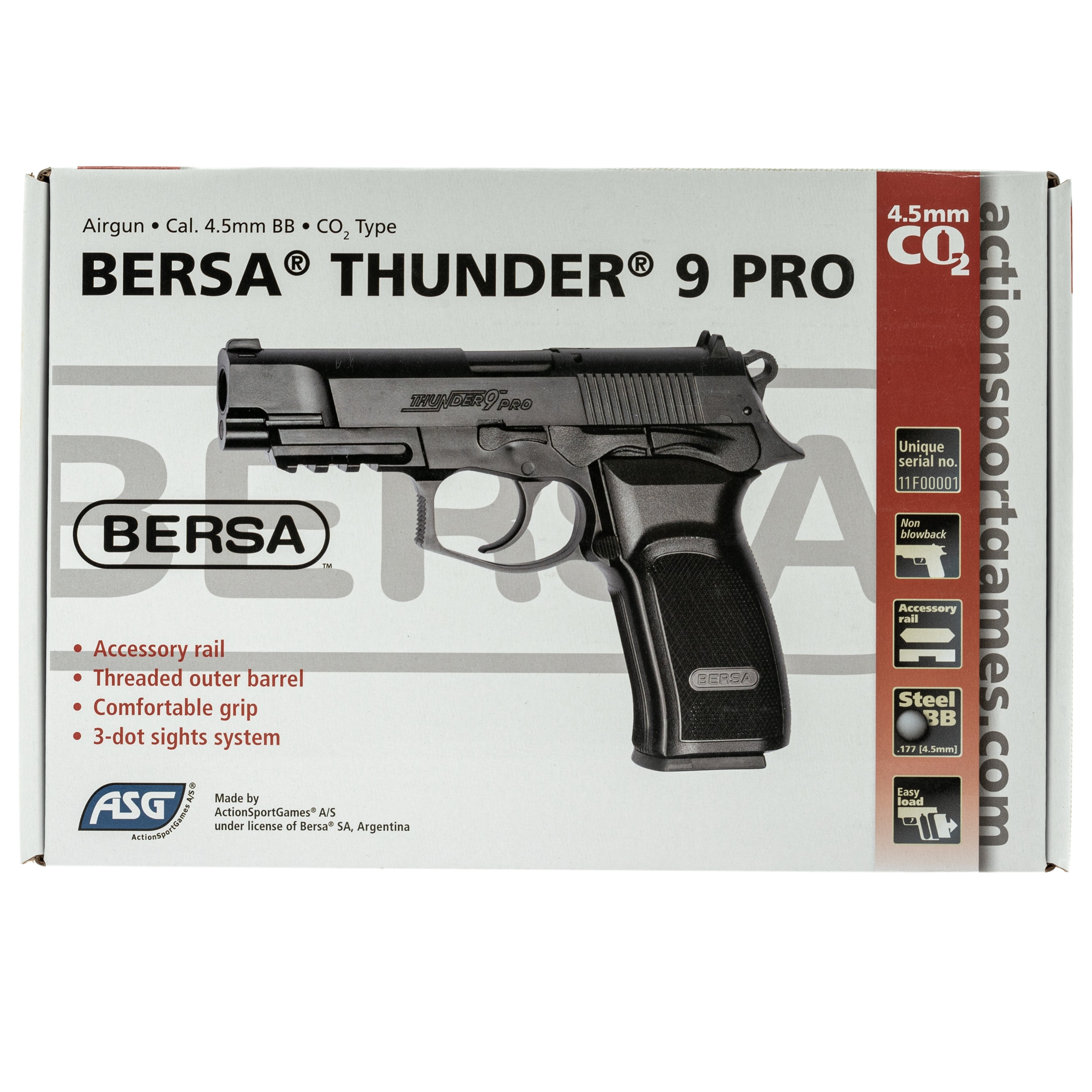 Пневматичний пістолет Bersa Thunder 9 PRO 4,5 мм