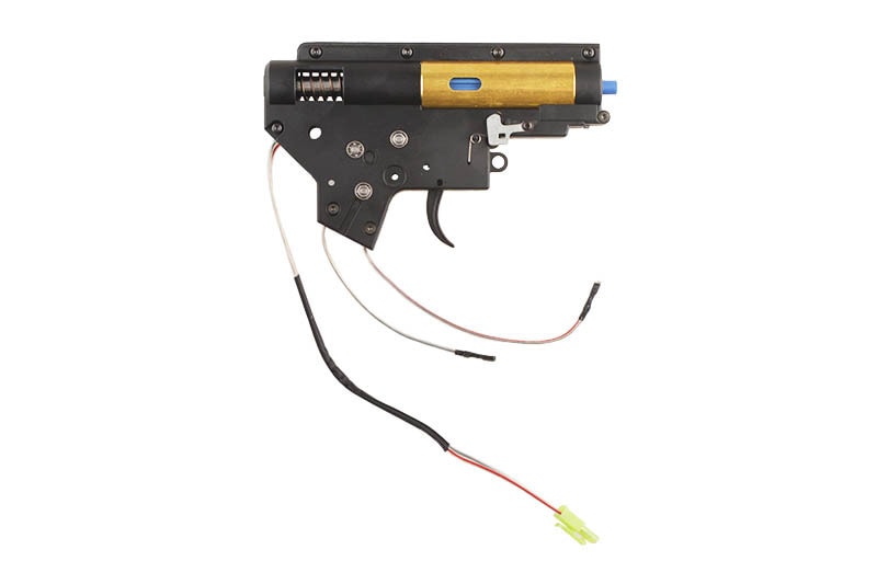Kompletny wzmocniony gearbox V2 Specna Arms do replik typu M4/M16 - okablowanie na tył