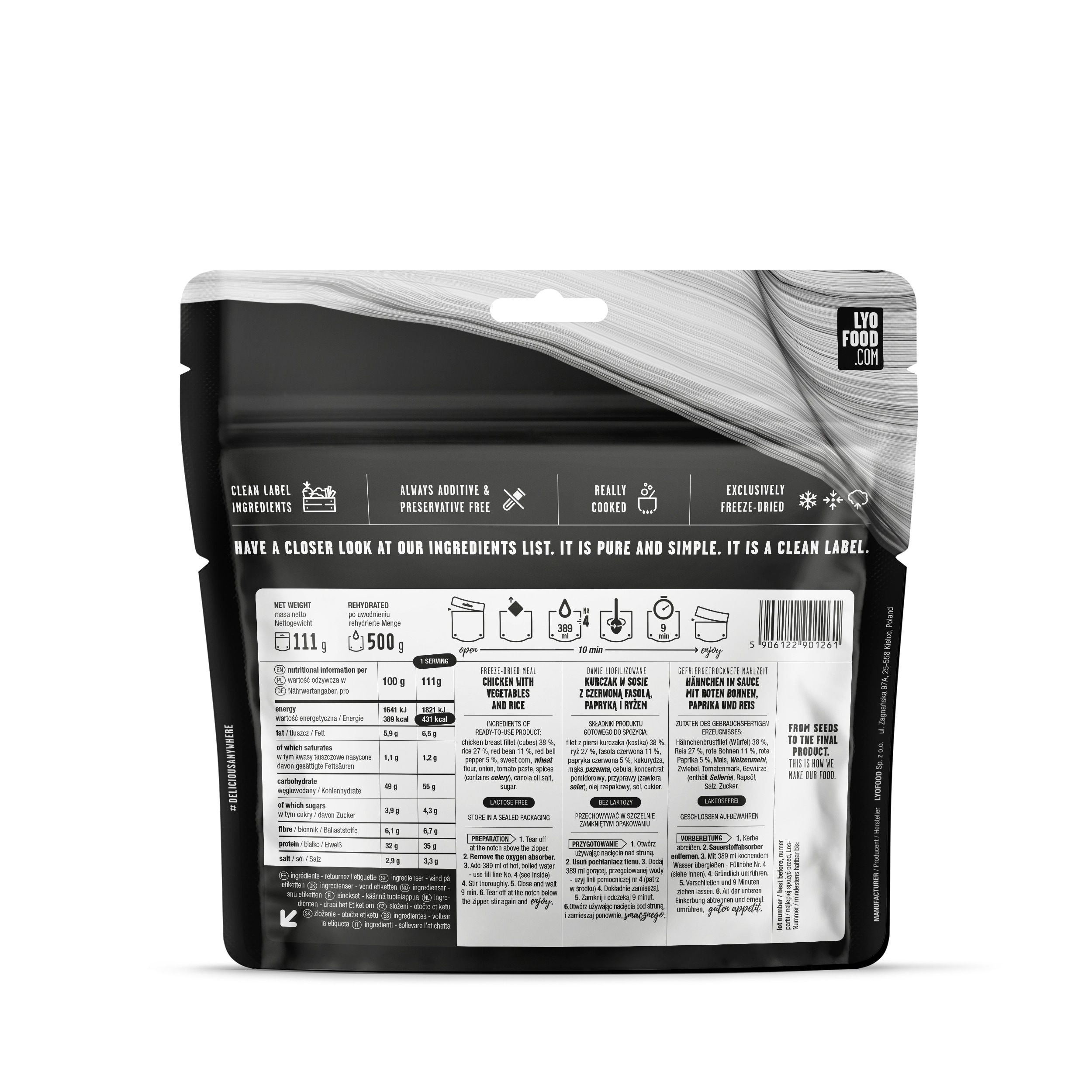 Żywność liofilizowana LYOFOOD Potrawa meksykańska 500 g