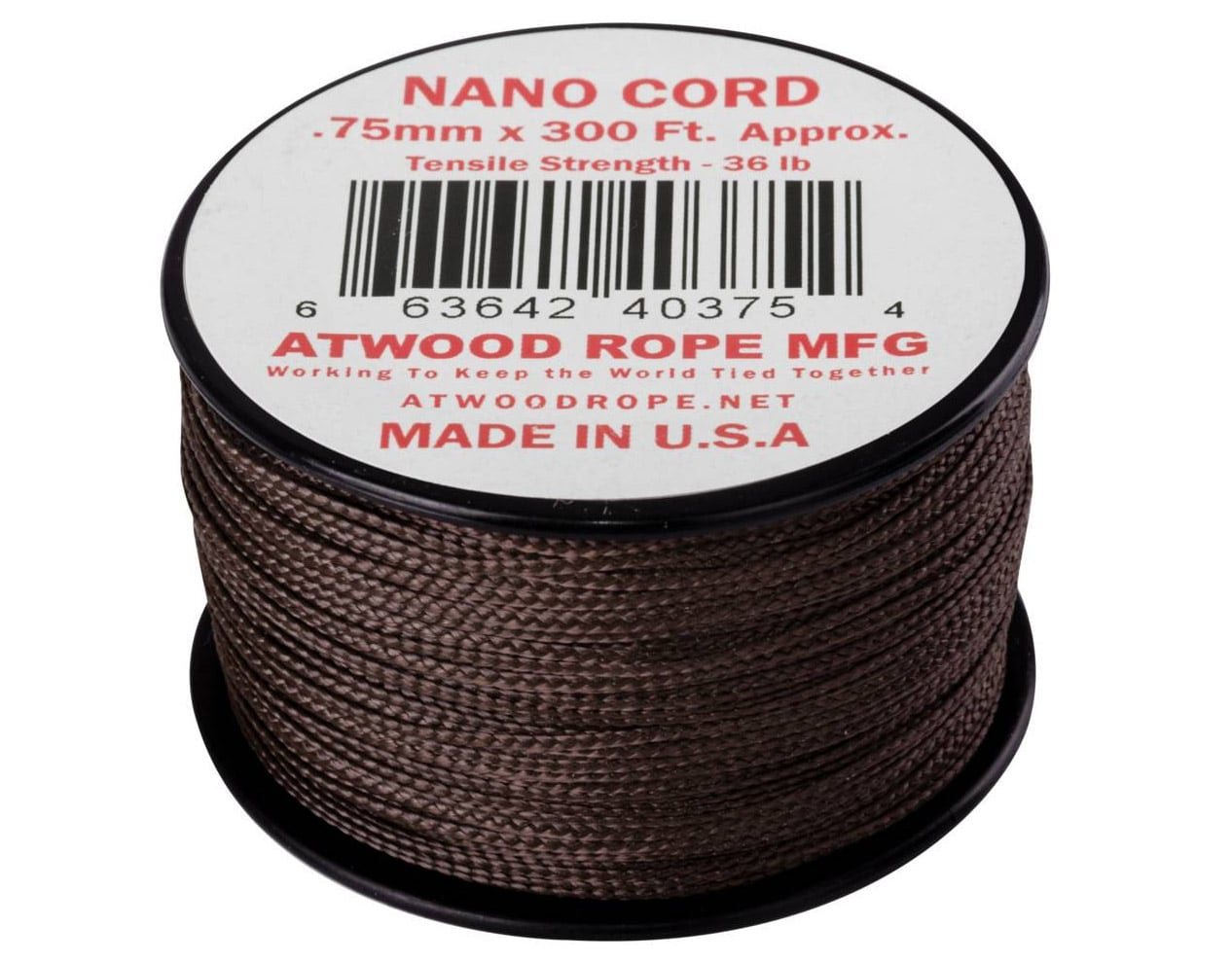 Linka Atwood Rope MFG Nano Cord 91 m - U.S. Brown