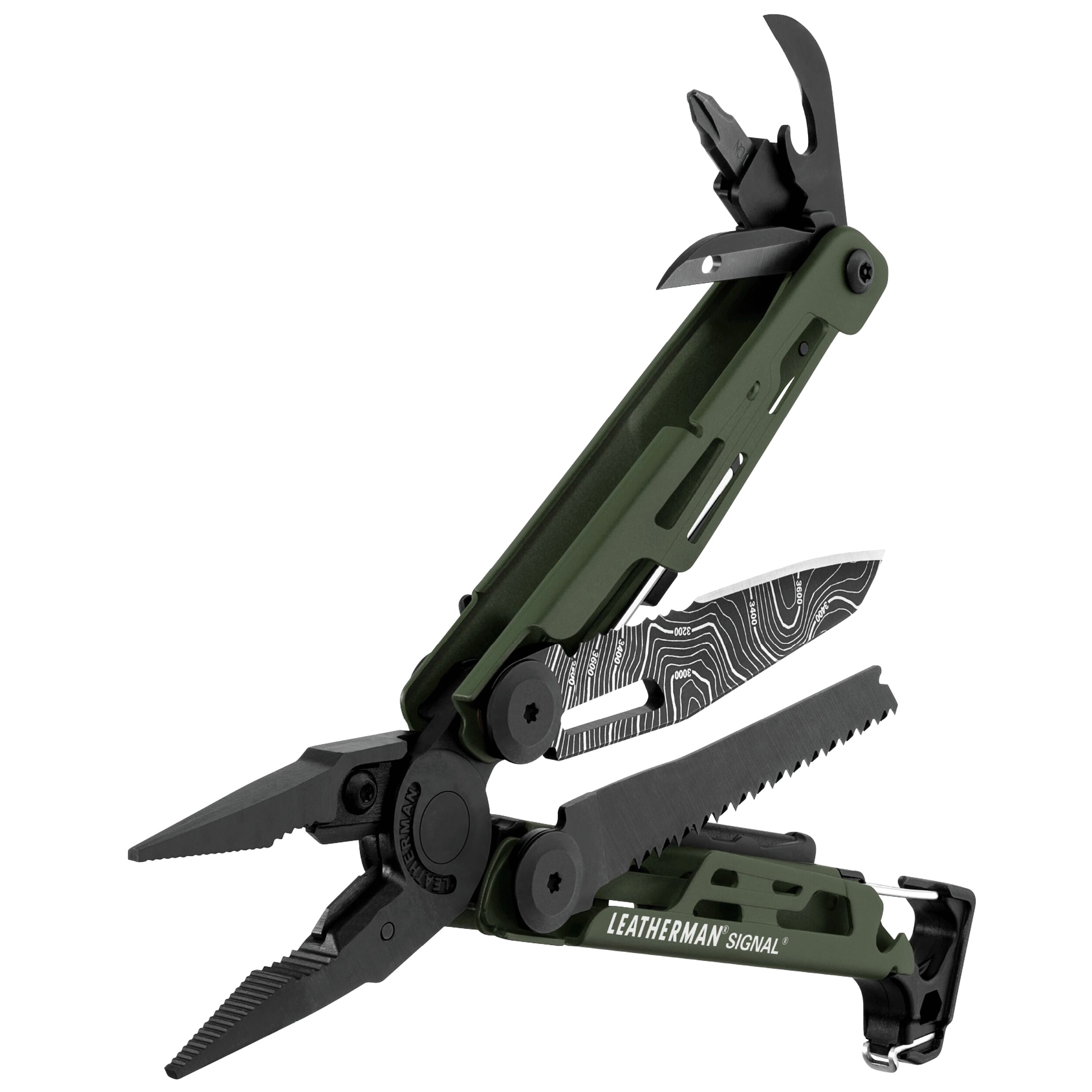 Multitool Leatherman Signal Green Topo z kaburą - limitowana wersja