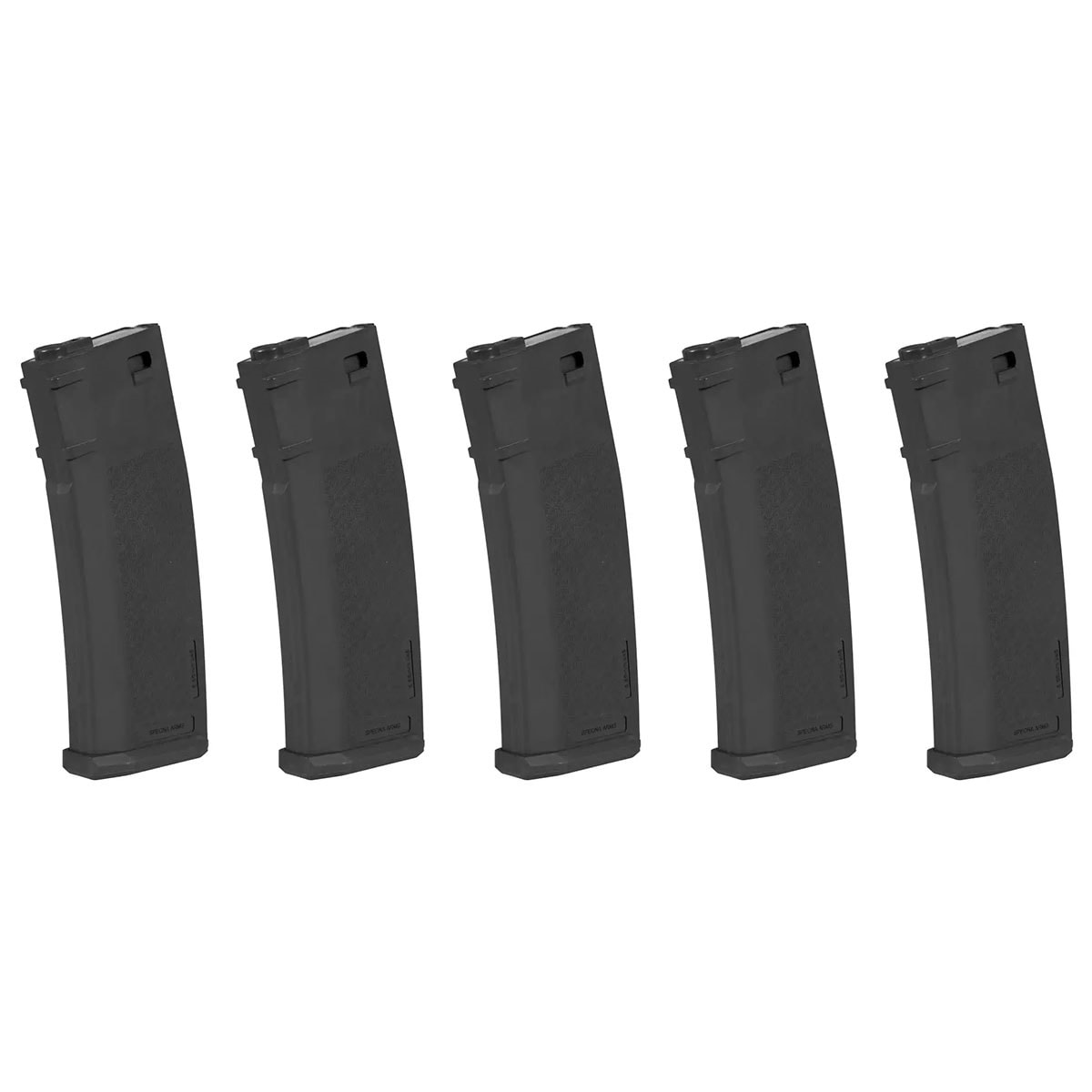 Набір з 5 магазинів ASG Specna Arms Mid-Cap S-Mag для M4/M16 - Black