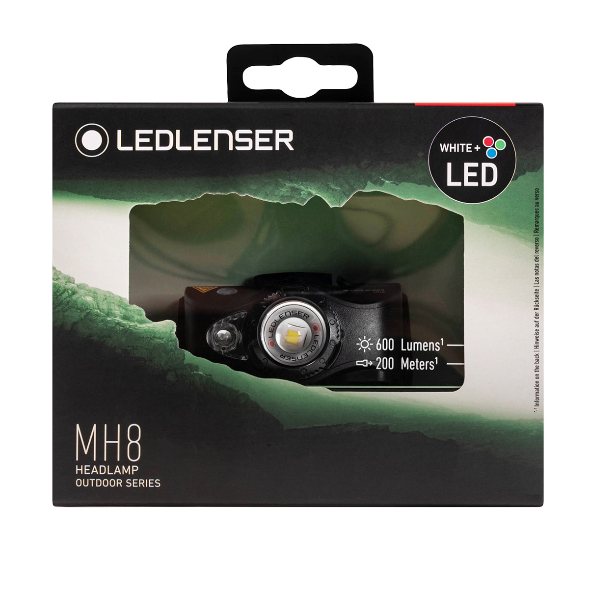 Latarka czołowa Ledlenser MH8 Black/Black - 600 lumenów