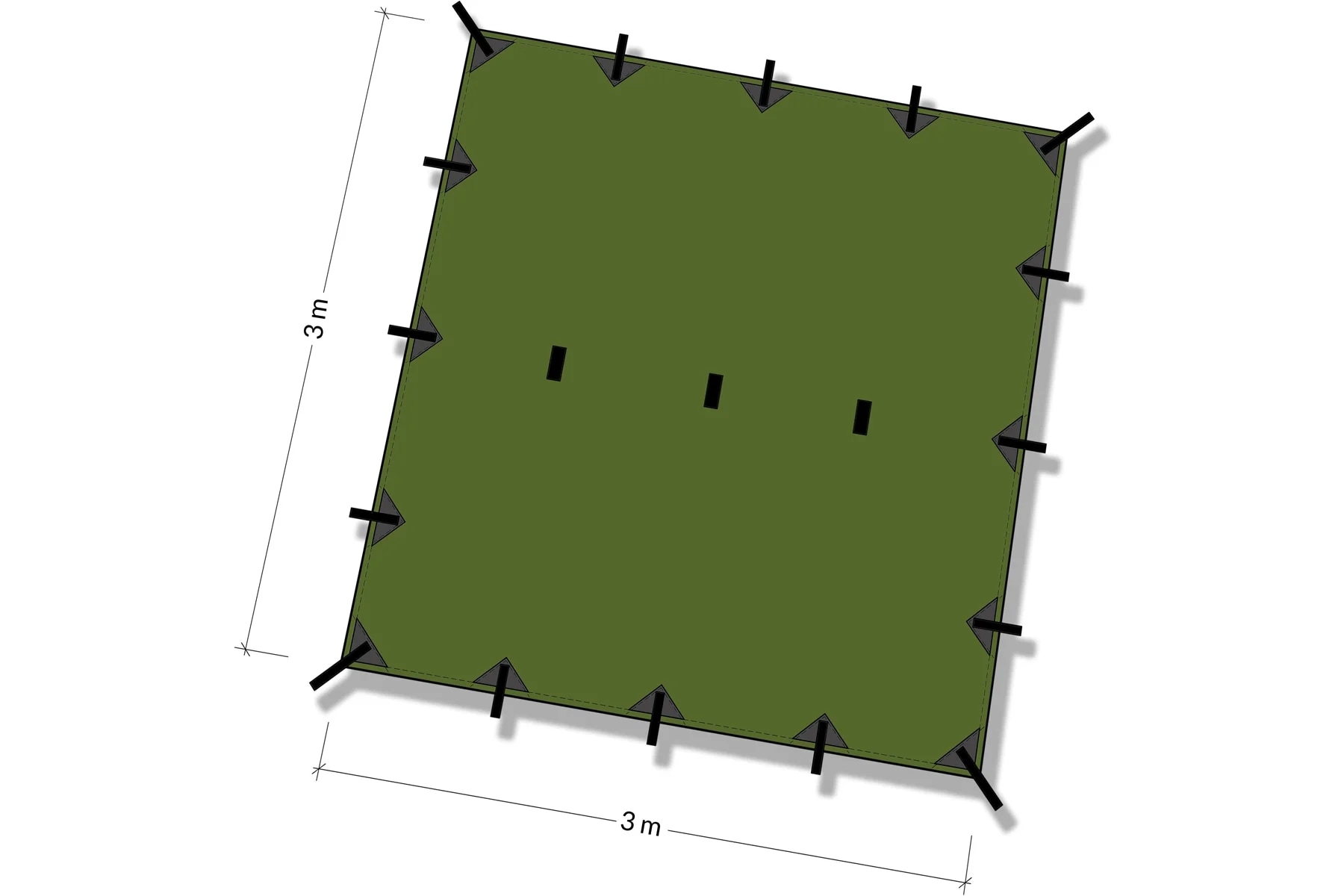 Płachta biwakowa DD Hammocks Tarp 3x3 - olive