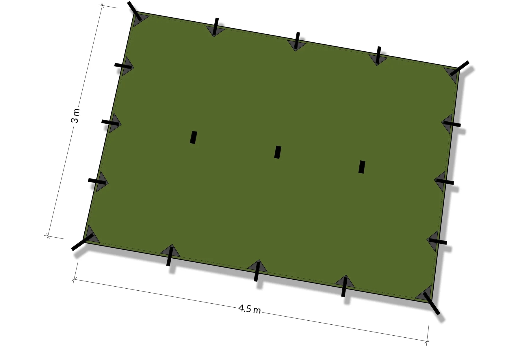 Płachta biwakowa DD Hammocks Tarp XL 4,5x3 - olive