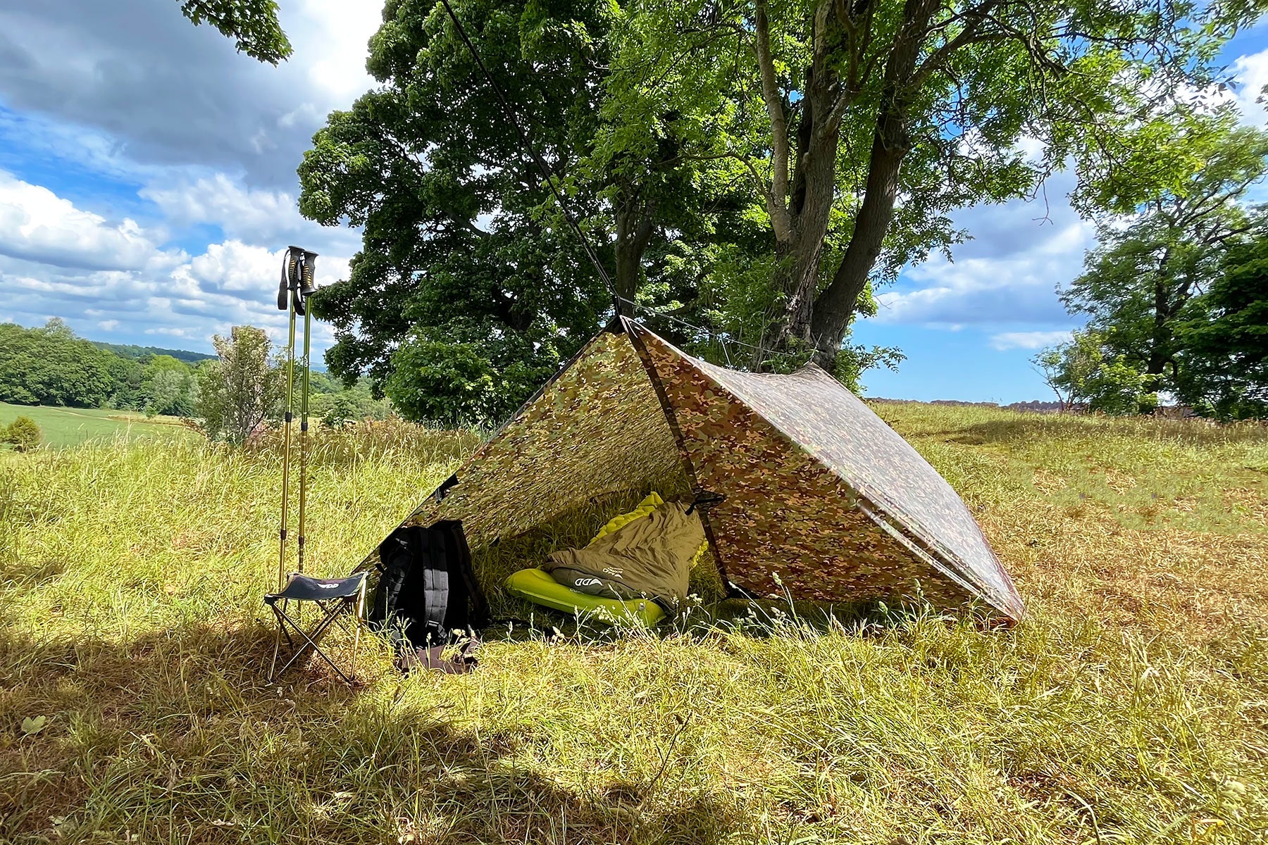 Płachta biwakowa DD Hammocks Tarp XL 4,5x3 - woodland