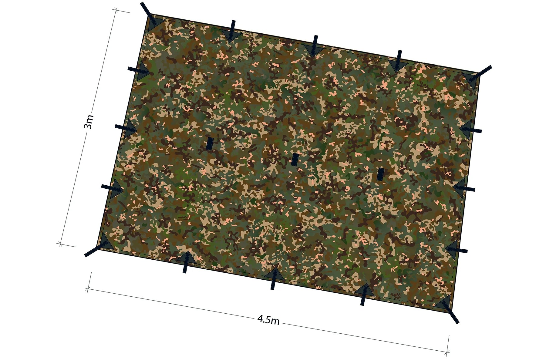 Płachta biwakowa DD Hammocks Tarp XL 4,5x3 - woodland
