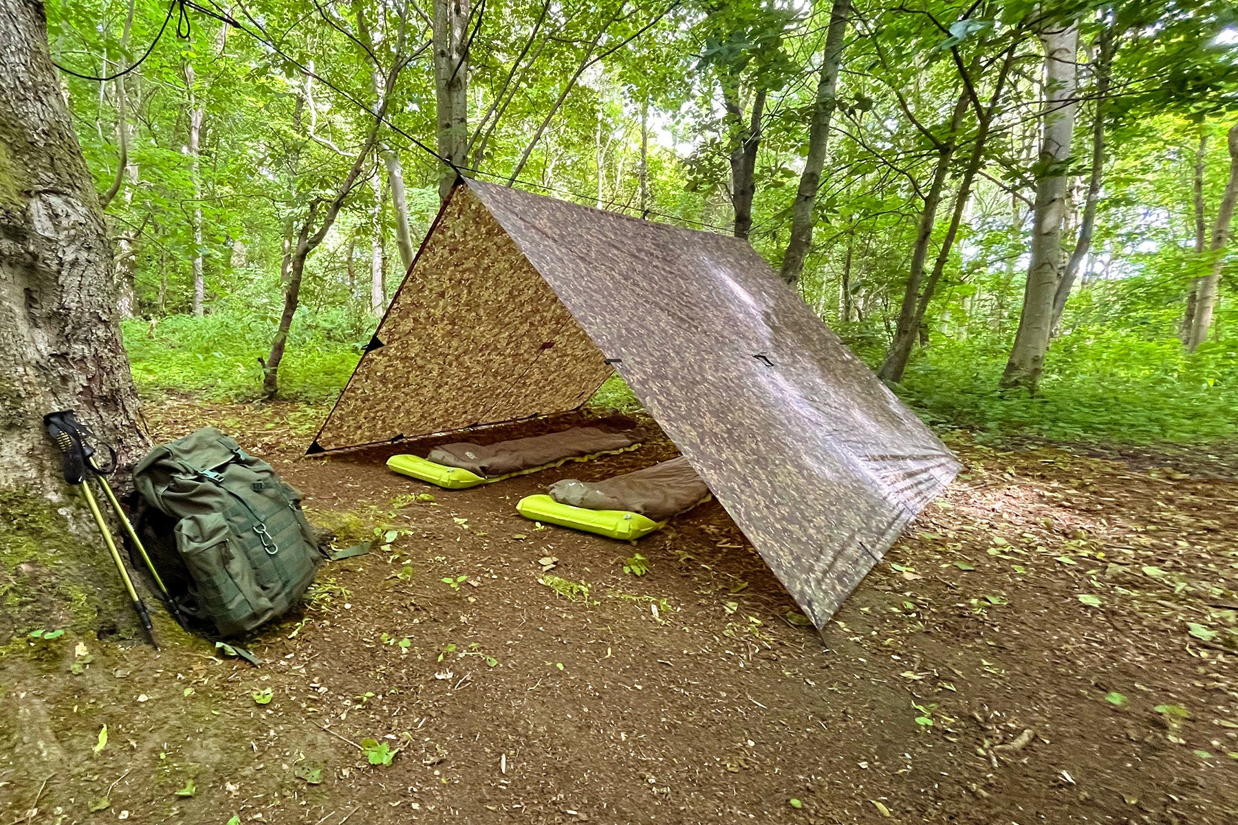Płachta biwakowa DD Hammocks Tarp XL 4,5x3 - woodland