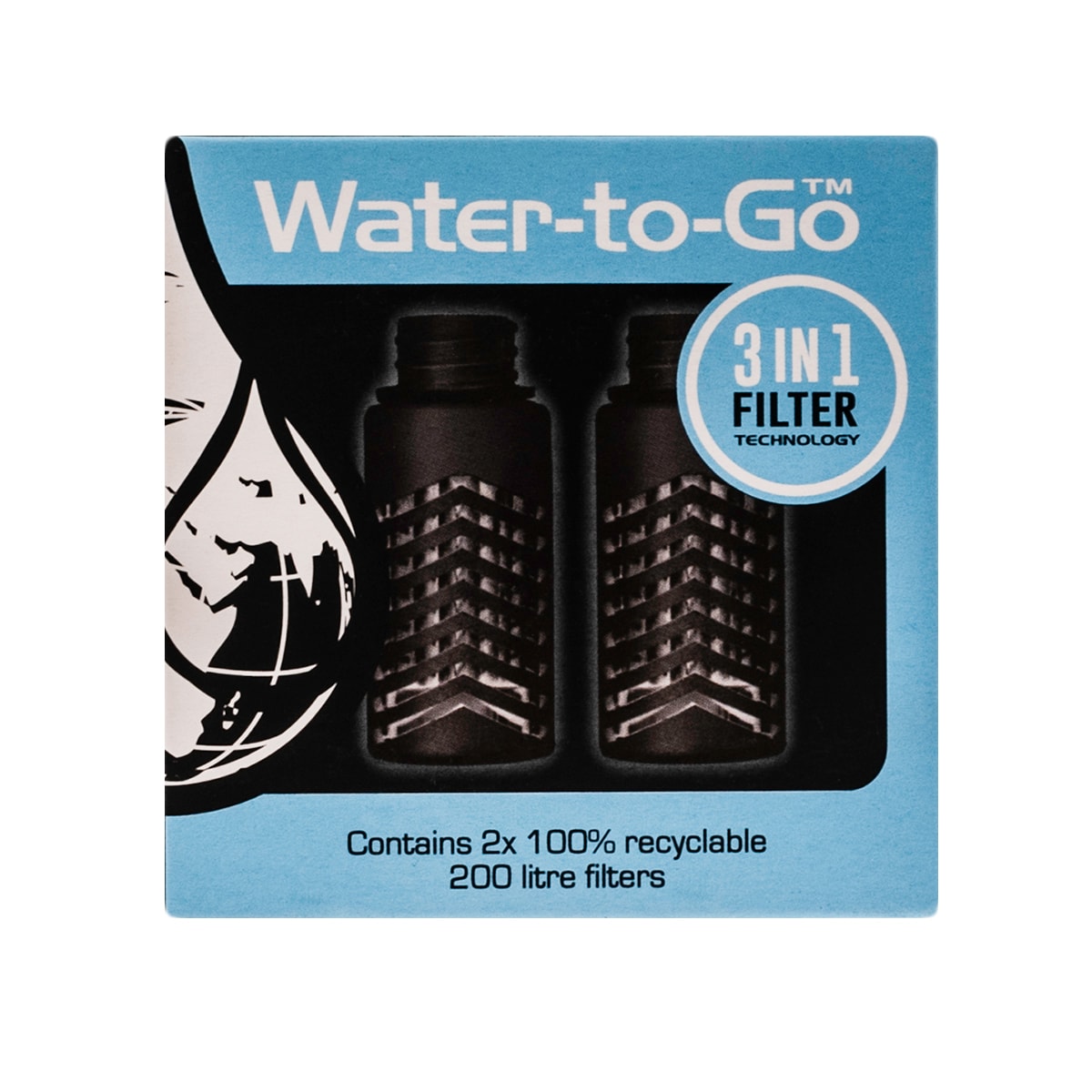 Filtr Water-to-Go do butelek z serii WTG75CL/Active/Sugarcane - dwupak